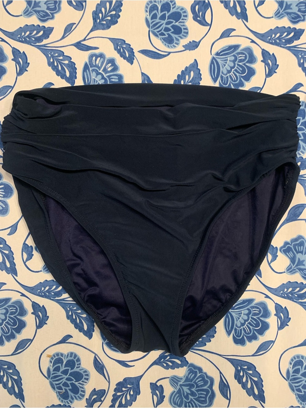 Magicsuit Navy High-Waist Ruched Bikini Bottom